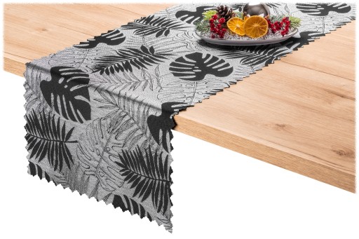 bieżnik DWUSTRONNY 30x120 DWUSTRONNY SREBRNY czarny Monstera