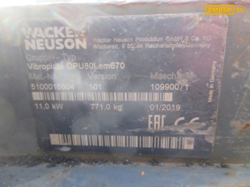 Реверсивный каток Wacker Neuson DPU 80r Lem670
