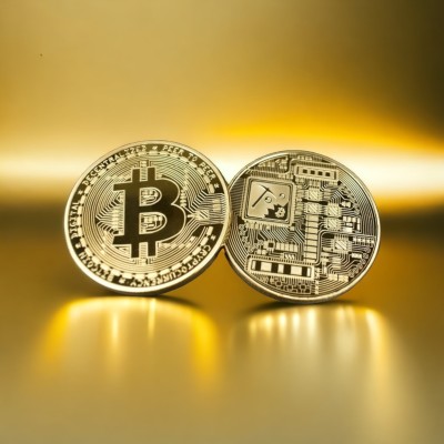 Биткойн-золотая коллекционная монета Медаль BTC XXL + крышка коробки