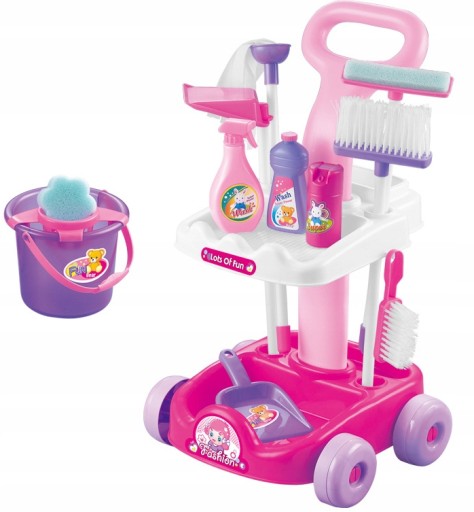 НАБОР ДЛЯ ЧИСТКИ ТЕЛЕЖКИ для детей + ШВАБРА ВЕДРО МЕТЛА Magical Cleaner