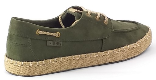 BIG STAR 055 ESPADRYLE MOKASYNY MĘSKIE ZAMSZOWE OBUWIE WIĄZANE KHAKI 41