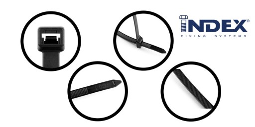OPASKI ZACISKOWE TRYTYTKI 3,6x250 - czarne, 100szt