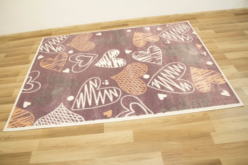 160x230 см КОВЕР HEARTS DOTS PURPLE LIMA ДЕТСКИЙ
