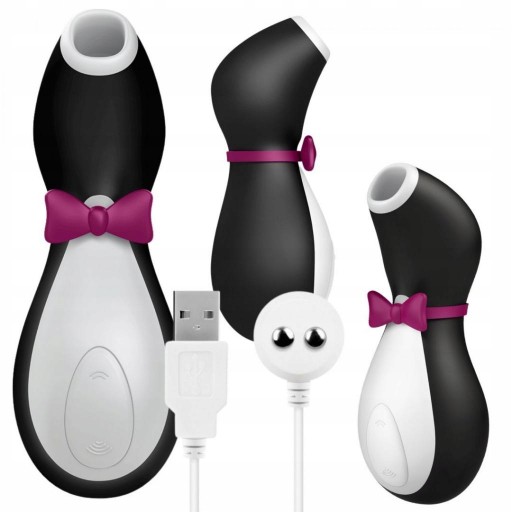 Стимулятор клитора Satisfyer Pro Penguin Next Generation, черный и белый