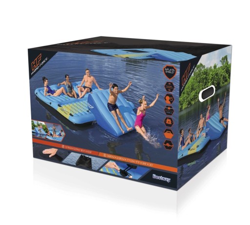 HYDRO-Force Island + Горка 376х311см BESTWAY