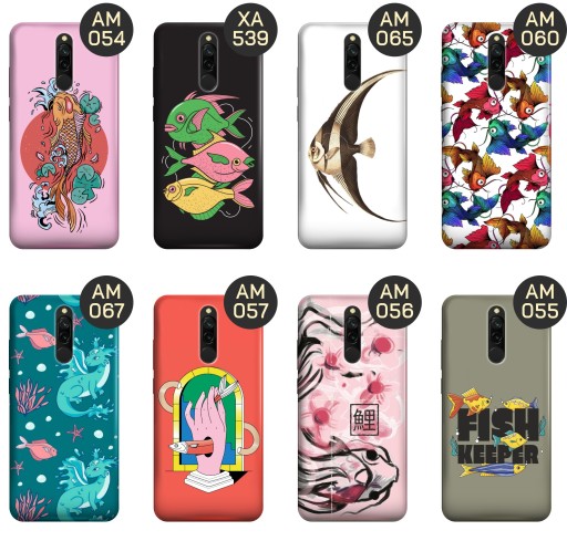 ЧЕХОЛ ДЛЯ XIAOMI REDMI 8 РЫБНЫЕ УЗОРЫ РЫБНЫЙ КОРПУС КРЫШКА ДЛЯ РЫБЫ