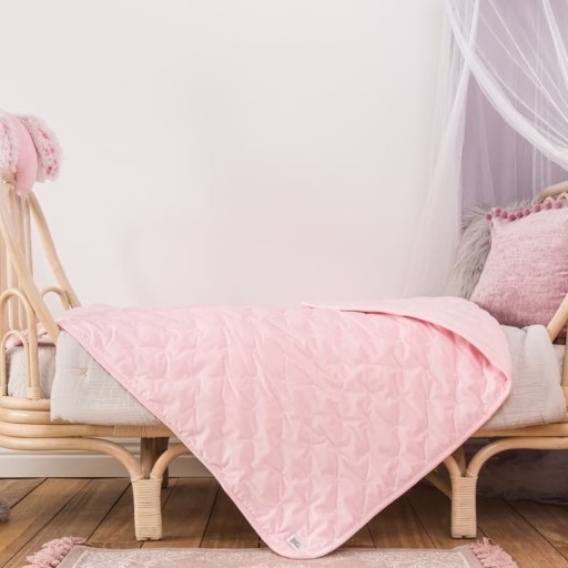 Bizzi Growin Dutch Velvet Розовое бархатное одеяло 120 x 100 см