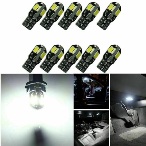 10 шт. W5W T10 светодиодные лампы Canbus 5730 8SMD 194
