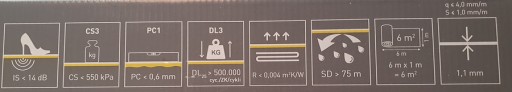 Подложка под виниловые напольные панели LVT Solid Step Afirmax 6м2 - 1,1 мм