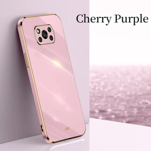 Чехол для телефона с квадратной золотой рамкой для Xiaomi Mi Poco X3 Pro