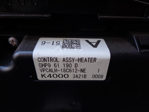 ПАНЕЛЬ КОНДИЦИОНЕРА ВОЗДУХА GHP961190D MAZDA 6 III GJ