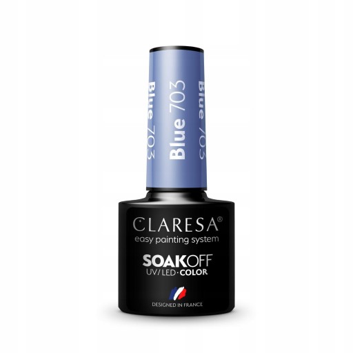 CLARESA ГИБРИДНЫЙ ЛАК СИНИЙ BLUE 703 5 мл