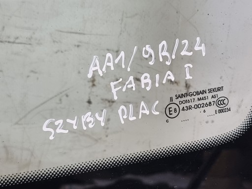 ВЕТРОВОЕ СТЕКЛО ДЛЯ SKODA FABIA И COMBI