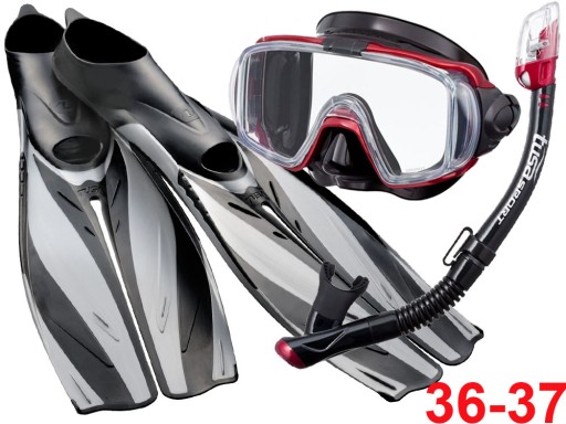 TUSA KIT VISIO маска 3D трубка ласты DRY VALVE FF19 подводное плавание XS