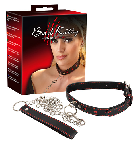 Smycz metalowa z obrożą kobieca bondage bdsm sex