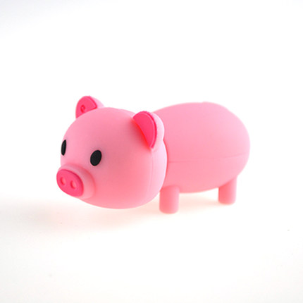 РЕЗИНОВЫЙ ДИСК PIG PITT, 64 ГБ, USB-БРЕЛОК-ПАМЯТЬ, ПОДАРОК