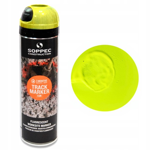 Farba geodezyjna Soppec Fluo Track Marker Spray żółty 12szt.