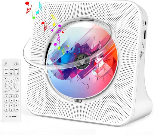 ODTWARZACZ CD BT5.0 GŁOŚNIKI STEREO HI-FI USB LED