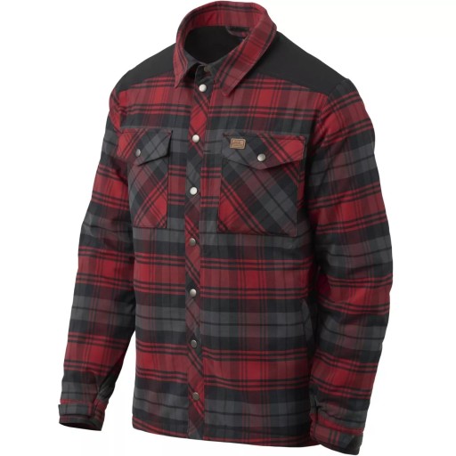 Мужская рубашка в клетку утепленная куртка WINTER WARDEN HELIKON Red XL