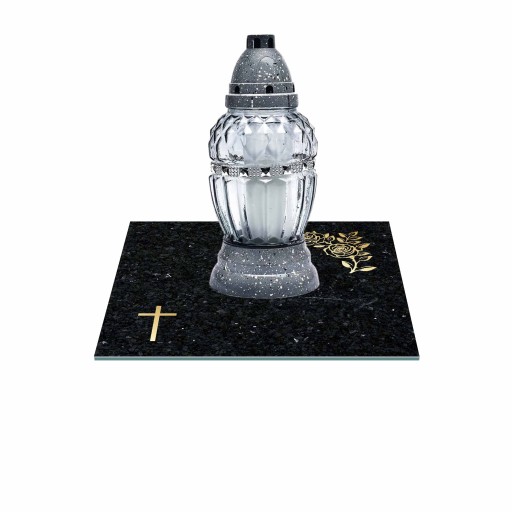 Стеклянная подставка для свечей 25x25 см 495e