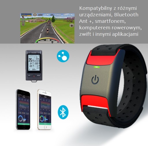Нарукавная повязка с датчиком сердечного ритма Zwift ANT+ BT