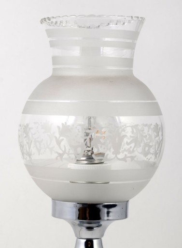 Wspaniała lampka srebrna klosz Hiszp. 60-450