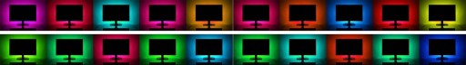 Taśma kolorowa ledowa z pioletem na USB 1 metr
