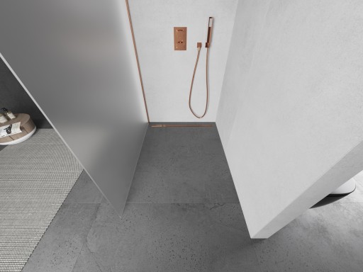 MEXEN KIOTO L ŚCIANKA PRYSZNICOWA WALK-IN 110 x 200 CM MIEDŹ szkło 8 mm
