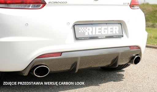 Задний бампер, диффузор, VW Scirocco 3 R-line