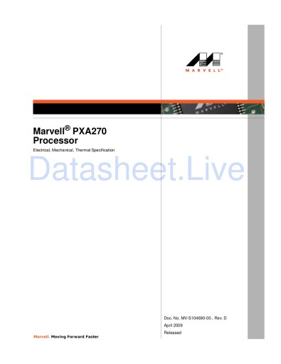 Мультимедийный процессор MARVELL PXA270 - 88AP270M-BG02C520, ARM 520 МГц