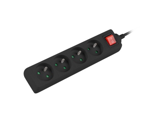 Удлинитель Lanberg 1,5м черный 4х230В PL,