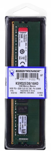 Оперативная память Kingston UDIMM ECC 16 ГБ DDR4 2Rx8 Hynix D 3200 МГц PC4-25600