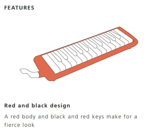 Fire Red Melody 2,5 октавы 32 клавиши + футляр HOHNER