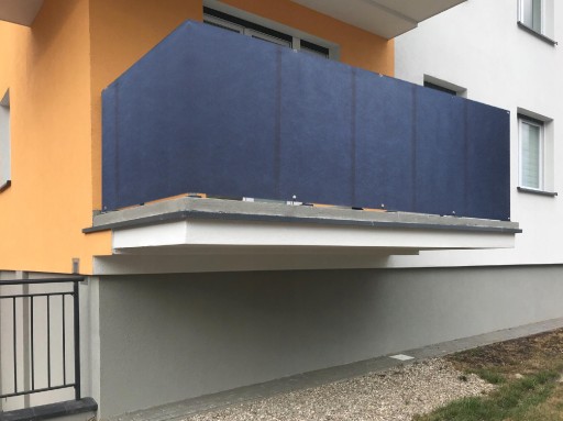OSŁONA BALKONOWA NA BALKON 0,95X6M MATA GRANATOWA TARAS PŁOT UV 99% +GRATIS