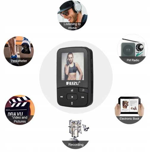 RUIZU X50 8 ГБ 1,5 дюйма MP3 MP4 Hi-Fi-плеер