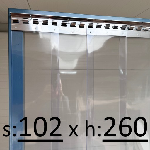Kurtyna paskowa 102x260 folia pas PCV grubość 2mm zasłona drzwiowa