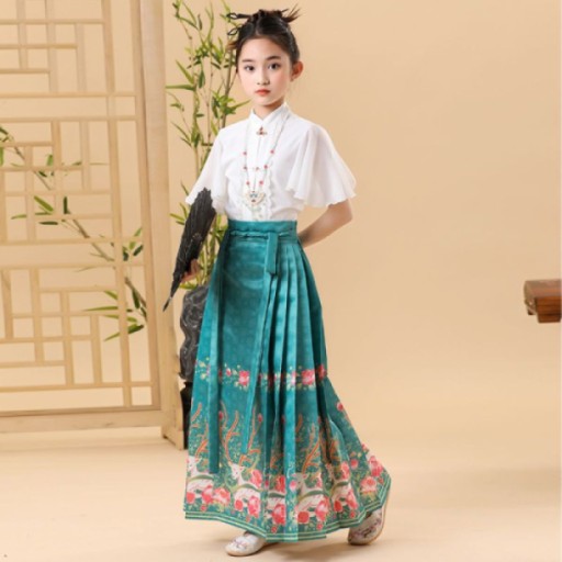 Платье для девочки Ming Tang Hanfu с лицом лошади