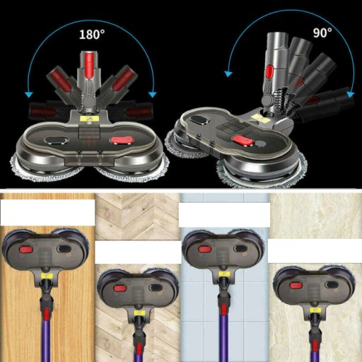 GŁOWICA MOP do DYSON V10 V11 V15 + ŚCIERECZKI 6X