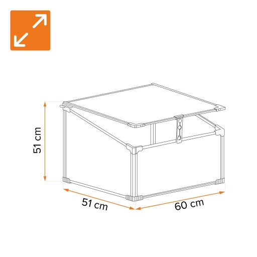 MINI SZKLARNIA 60 CM INSPEKT ROZSADNIK POLIWĘGLAN CZARNA - Magnolia I