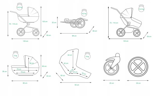 Коляска BabyLux OPTIMAL ALU 2в1, гондольная коляска с сумкой, легкая