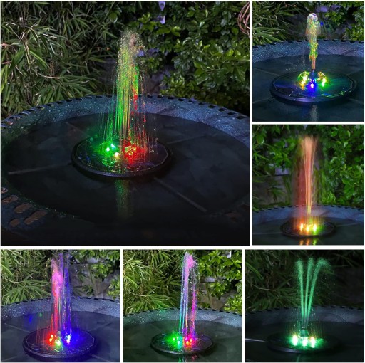 ПЛАВАЮЩИЙ ФОНТАН СОЛНЕЧНЫЙ САД С 8 ФОРСУНКАМИ - ЦВЕТНОЙ RGB 16см