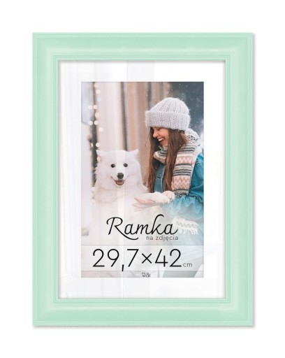 Ramka na zdjęcia 29,7x42 cm Miętowa