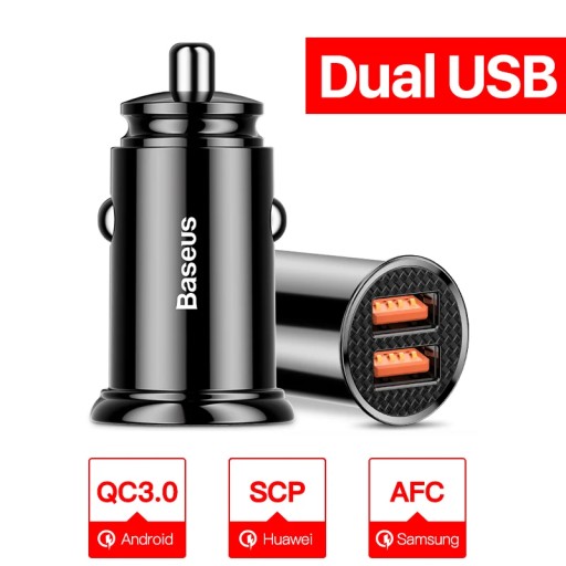 Автомобильное зарядное устройство Baseus Quick Charge 4.0 USB QC4.0 QC3.0 QC SCP 5A PD Type C