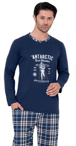 МУЖСКАЯ ХЛОПКОВАЯ ПИЖАМА С ДЛИННЫМ РУКАВОМ, СПОРТИВНАЯ M L XL 2XL