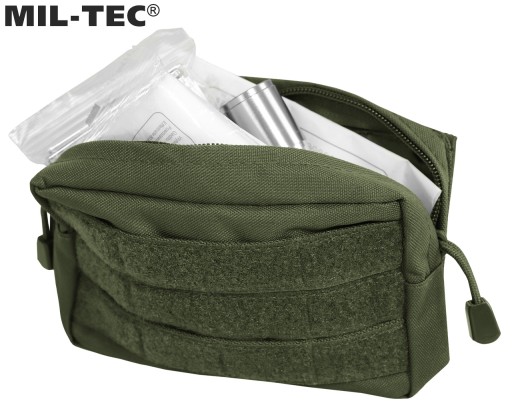 Сумка-органайзер с небольшим грузовым карманом Molle MIL-TEC Оливковая +бесплатно