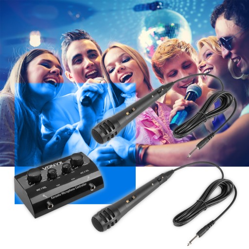 Полный микшерный пульт KARAOKE SET с 2 микрофонами