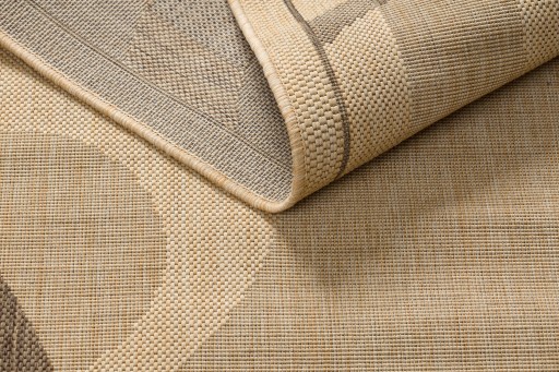RUG CARPET 140x200 см круги бежевые/коричневые #DEV343