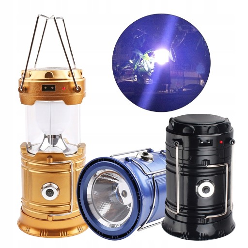 LAMPKA LAMPA SOLARNA KEMPINGOWA 230V USB PANEL.