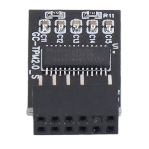 12-контактный модуль TPM 2.0 LPC SPI для обеспечения безопасности и шифрования.