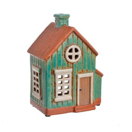 керамический подсвечник-фонарь - Dutch Tealight House - 22 см - 3 окна